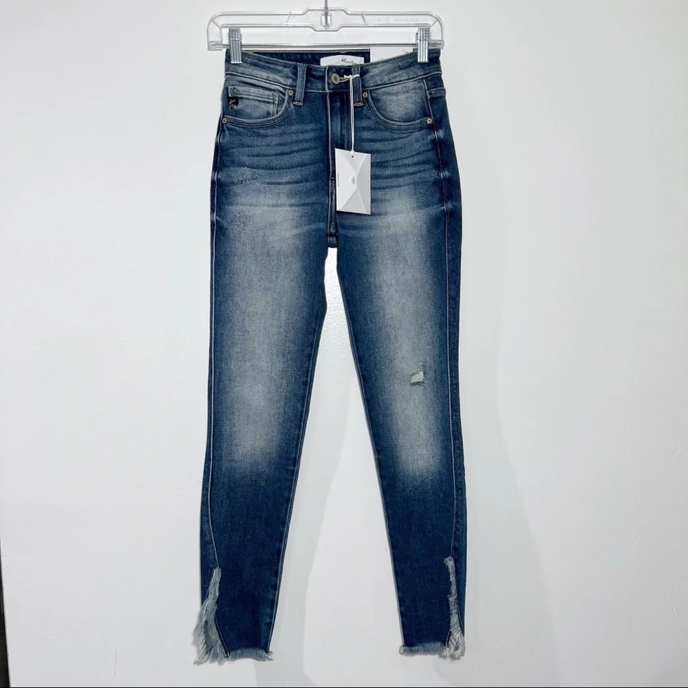KanCan Geneva High Rise Ankle Skinny w/ Slit Raw Hem Size 1/24 - Picture 3 of 13